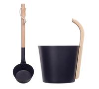Secchio Di Sauna Secco Set Di Secchio Di Sauna Da 9,06 Pollice Contenitore Per Acqua Da Bagno Interno Da 7 L, In Alluminio, Forniture Per A Secco | Set Di Mestoli Resistente Al Caldo
