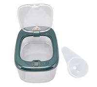 Secchio di stoccaggio del riso a grano grande contenitore distributore di riso secchio di riso in plastica con copertura trasparente per dispensa domestica materiale pp 12l (Verde)