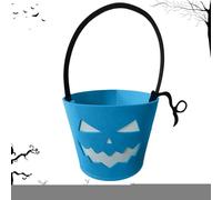Secchio Dolce o Trattamento | Buoni secchi da Illuminazione per Bambini Halloween, Tote Borse in Feltro Luminoso Fluorescente per Snack cioccolatini per Le preti