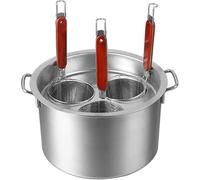 Secchio For Caldaia Da Cucina Multifunzionale For Tagliatelle Con Cestello, Pentole A 3/4/5/6 Fori For Casa E Ristorante, For Cucinare Pasta, Cuocere A Vapore E Brodo(3holes)