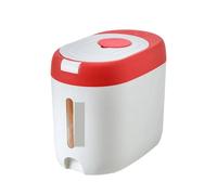 Secchio for riso sigillato a pressione for uso domestico - Contenitore resistente all'umidità for cereali, farina e cibo for animali domestici (cibo for cani)(Red,10 pounds)