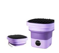 Secchio for vestiti for bucato portatile con modalità automatiche for lavatrice pieghevole piccola da 6,5 litri(UK purple(220-240V))