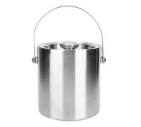 Secchio ghiacciato in acciaio in acciaio a doppio strato barretto di champagne di vino portatile 2L per forniture da bar