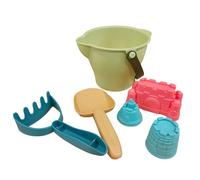 Secchio Giocattolo - Set di Giocattoli per Bambini a Partire da 12 - 6 Pezzi - Il Set di Giocattoli di Sabbia Contiene secchi, per la Costruzione di Borgogna, Pale, Set di Attrezzi per calcolo.