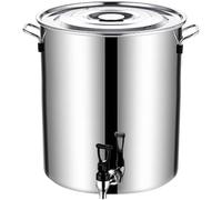 Secchio in Acciaio Inossidabile con Rubinetto, Secchio per Bere con Coperchio, Secchio per Il Latte, Secchio Sigillato di Grande capacità, Stoccaggio Spesso E Durevole TK, 65L