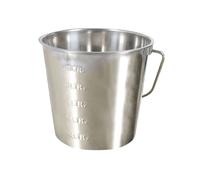 Secchio in acciaio inox con scala graduata da 12 lt per alimenti latte acqua