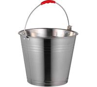 Secchio in acciaio inox da 12 l, secchio in metallo multiuso, ideale per giardinaggio, bacino per acqua, casa, liquidi, fertilizzante e mortaio (12 litri)