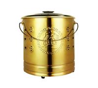 Secchio In Acciaio Inox Inceneritore Per Rifiuti Da Giardino Inceneritore Senza Fumo Ideale Per Rifiuti Da Giardino E Giardinaggio Agricolo(Gold,XL)