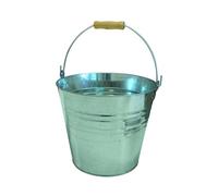 SECCHIO IN FERRO ZINCATO PER CENERE GIARDINAGGIO LT 8 MULTIUSO BIDONE BARBECUE