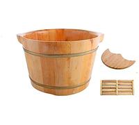 Secchio in legno per pediluvio, regalo per la casa, massaggio, pedicure, barili in legno massello, vasca per pediluvio, massaggi, spa, sauna, visione sperosa di perseguire la felicità