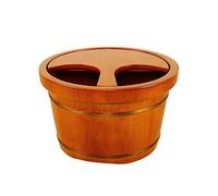 Secchio in legno per pediluvio, secchio in legno per pedicure, vasca per piedi per ammollo, bacino per piedi per adulti, vasca idromassaggio per pediluvio (dimensioni: A) Visione presente, speranza di