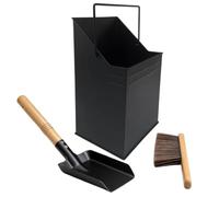 Secchio in Metallo per Cenere del Contenitore da Braciere in Metallo con e | Secchio Cenere Stufa da Giardino Esterno Adatto a Uso Esterno Interno Casa Giardino Patio Griglia Barbecue e R