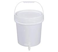 Secchio in plastica da 10 l, sicuro per alimenti, tappo e coperchio a vite, guarnizione a prova di perdite, contenitore d'acqua con manico impilabile, conservazione di liquidi, uso domestico, uso