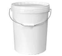Secchio in plastica da 25 litri con coperchio e manico in metallo braccio, durevole, lucidata, di lunga durata secchio