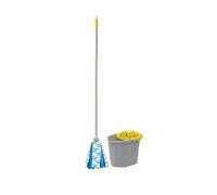 Secchio Lavapavimenti con Mop Manico e Strizzatoio Mocio Set per Lava Pavimenti
