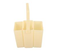 Secchio Lavapennelli in Plastica a Tre Scomparti, Smontabile Colore Casuale | Beige, Manico Portatile, per arte e Percorso Formativo Colore Casuale