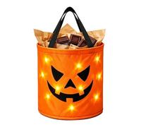 Secchio Luminoso a LED per Caramelle Regali per Feste Riutilizzabili a | Secchiello Gotico Dolcetto o Scherzetto per Caramelle Bambini Adulti Ingresso Mensola Ufficio