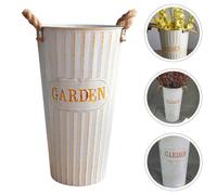 Secchio Metallo Portacomposizioni Floreali Bucket Di Fiori Vintage