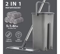 Secchio Mocio Mop Rotante secchio di Traino in Microfibra Lavapavimenti