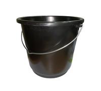 Secchio nero in plastica flessibile da 12 lt per stalla allattamento vitelli