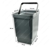 SECCHIO PATTUMIERA TECNOINOX 22 X 17 CM altezza 26 cm SECC 703008 26