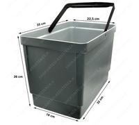 SECCHIO PATTUMIERA TECNOINOX 22 X 35 CM altezza 26 CM SECC 703018 26