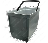 SECCHIO PATTUMIERA TECNOINOX 22 X 35 CM altezza 30 CM