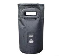 Secchio per acqua pieghevole in PVC, 20 l, grande capacità, con manico portatile, per campeggio, escursionismo, pesca, lavaggio auto, nero (15 l, nero)