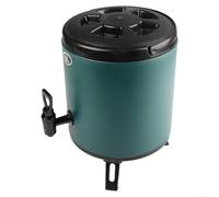Secchio per bevande isolato in schiuma con rubinetto in resina per servire, per bevande calde e fredde, versatile, grande capacità, giardino, barbecue, festival, 12 L (verde 6 L)