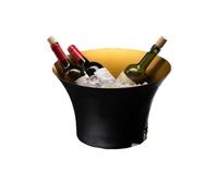 Secchio per birra a doppio strato conservazione del calore Isolamento a freddo KTV Champagne Vino Rosso Birra Ghiaccio Blocco Ghiaccio Secchio Commerciale (Nero Oro)