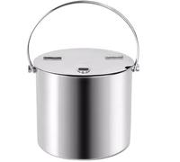 Secchio per birra con coperchio con manici per il trasporto, mantiene il ghiaccio più freddo più a lungo, per feste, vino, cocktail, bar, vaschetta per il ghiaccio per interni ed esterni (4,8 L)