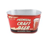 Secchio per birra con maniglia laterale, secchio per ghiaccio in metallo per birra e champagne, design ovale resistente alla ruggine, refrigeratore per bevande a grande capacità pe (Birra Artigianale