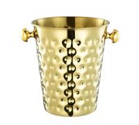 Secchio per birra con pinze per ghiaccio, 5 litri, mantiene il ghiaccio più freddo più a lungo, per cocktail, bar, vino, casa, bar, feste, porta ghiaccio (oro)