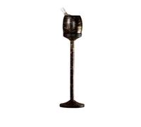 Secchio per birra, in acciaio inox, doppio strato, conservazione del calore, isolamento a freddo, per KTV, champagne, vino rosso, birra, ghiaccio, grani, ghiaccio, commerciale, (nero)