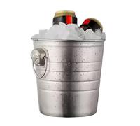 Secchio per birra in metallo, con pinze e manici, 7 litri, mantiene il ghiaccio più freddo più a lungo, per cocktail, bar, casa, bar, vaschetta per bevande al chiuso (7L)