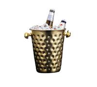 Secchio per birra, vino rosso, champagne, secchiello dorato punteggiato per champagne, moderno ghiaccio (dorato)