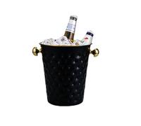 Secchio per birra, vino rosso, champagne, secchiello per champagne punteggiato, moderno, per cantina del ghiaccio (nero oro)