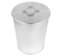 Secchio per Brace Compatto in Ferro Zincato con Coperchio, Argento | Pulizia Efficiente e Raffreddamento Rapido, per Focolare e Campeggio, Design Compatto, Uso Pratico