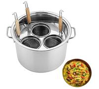 Secchio per caldaia per tagliatelle da cucina Secchio per la pasta in acciaio inossidabile Pentola per pasta multipentole Strumento di cottura commerciale con divisore e colino per una facile cottura