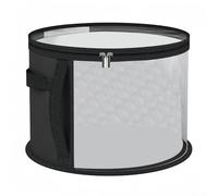 Secchio per cappelli a tesa larga, organizer pieghevole per cappelli e porta cappelli da viaggio, in tessuto non tessuto, protezione per cappelli da sole, nero, nero