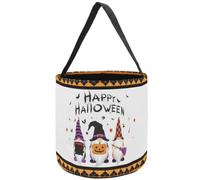 Secchio per Caramelle di Halloween Pumpkin GNOME Broom Bats per 20X21CM | Cestino Dolcetto O Scherzetto alta qualità Sacchetti regalo Per Vacanza Decorazione