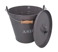 Secchio per carbone grigio con coperchio e pala da 5" pattumiera per riordina...