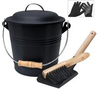 Secchio per Cenere Camino Con Coperchio, 5L Secchio Cenere Camino Con Paletta E