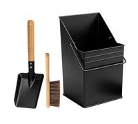 Secchio per cenere con pala in metallo contenitore per carbone con pala e | Secchio per la pulizia del caminetto, per esterni, interni, casa, giardino, patio, barbecue, ristorante