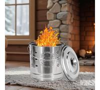 Secchio per cenere da camino, barile di carta vuoto per bruciare la carta