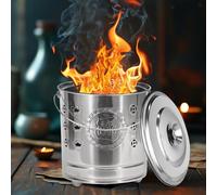 Secchio Per Cenere Da Camino, Barile Di Carta Vuoto Per Bruciare La Carta Per