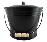 Secchio per cenere in ferro resistente al fuoco con coperchio per camino Secchio per cenere da esterno con coperchio per per camino per da in metallo