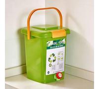 Secchio per compost alimentare, secchio per compost da banco con coperchio, composter da cucina per scarti alimentari, contenitore per compost per rifiuti alimentari (verde)(20L)