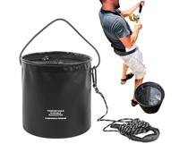 Secchio per Esche Vive, Contenitore da in Rete di PVC da 4 l, per Uso Esterno, Corda da 5 m, Costruzione Leggera da 245 g, Borsa con Coulisse, per Barbecue, granchi, pesciolini, 18 x 18 x 22 cm