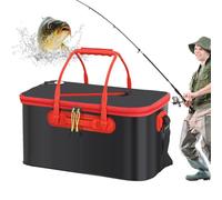 Secchio per esche vive, secchio pieghevole per esche per pesci, contenitore per pesci vivi, borsa da pesca in EVA da campeggio, secchio di protezione per pesci vivi
